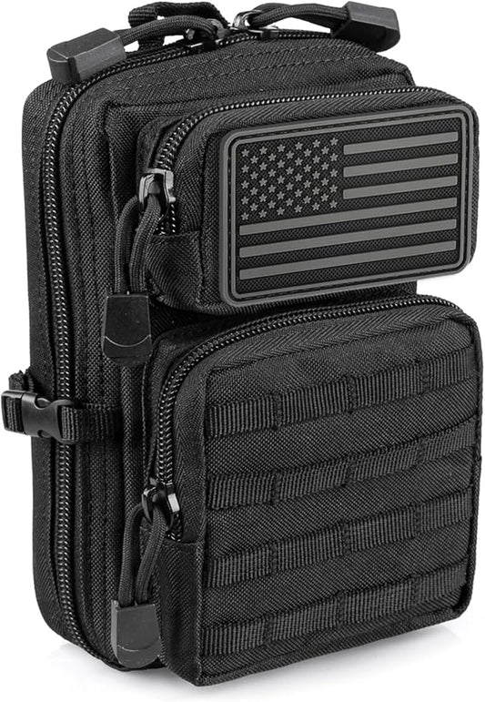 LIVANS Tactical Molle Utility Pouch, EDC Tool Pouch Tactical Phone Pouches Mini Waist Pouches Medical EDC IFAK Pack Mini Design of 3-Day Backpack