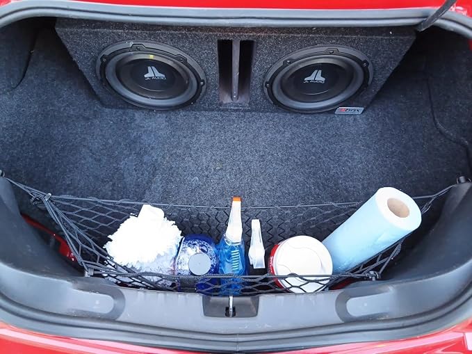 Rear Trunk Organizer Cargo Net for Chevrolet Camaro 2010–2015 – Envelope Style Black Cargo Net for Coupe – Premium Mesh Elastic Car Trunk Organizer – Compatible with Chevy Camaro