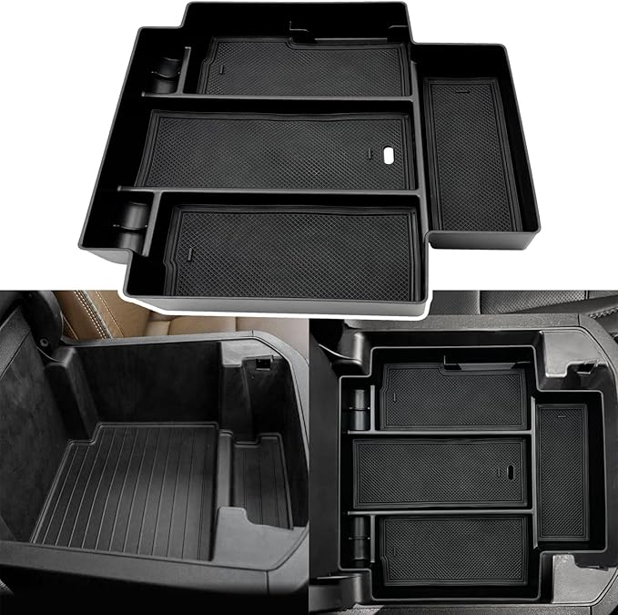JOJOMARK Center Console Organizer Accessories fits for 2021-2024 GMC Yukon Chevy Tahoe Suburban（ Only Fit for Power Sliding Console）（not for 2025 Models）