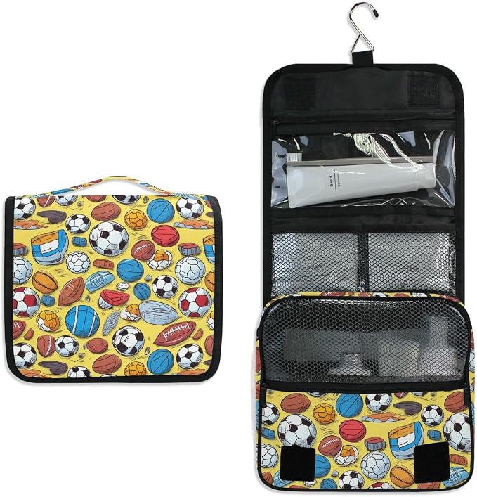 senya Hanging Travel Toiletry Bag -410 - Football Kit Makeup Case Cosmetics Organizer for Men Women