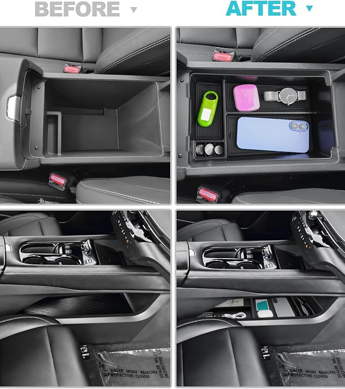 CDEFG 3Pcs for 2025 2026 Murano Center Console Organizer for 2025 2026 Murano Accessories Middle Console & Lower Console Organizer Tray Armrest Storage Box