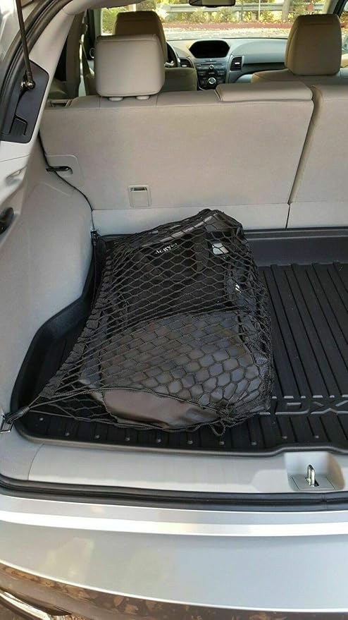 Rear Trunk Organizer Cargo Net for Acura RDX 2007–2025 – Floor Style Cargo Net for SUV – Premium Mesh Elastic Car Trunk Organizer Vehicle Carrier Storage – Compatible with Acura RDX