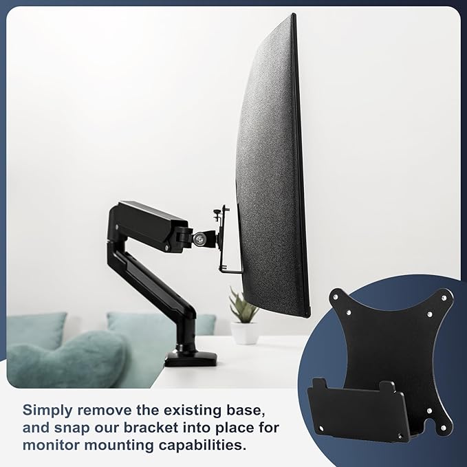 VESA Mount Adapte Compatible with Samsung Curved Monitors U32R590, U32R590C, U32R592, and U32R591 VESA Adapter Bracket for VESA Stand, Arm or Desk Mount with 75x75, 100x100 mm Black