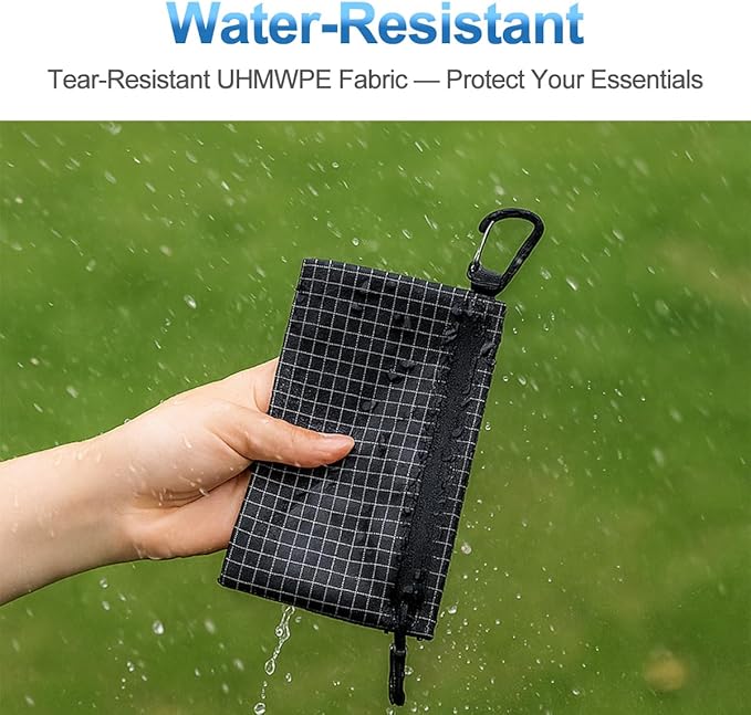 Water-Resistant Passport Holder for Travel, Ultralight Passport Wallet with YKK Zipper, Travel Essentials Organizer for Women Men, Portable Money Pouch Case for Credit Cards, ID, Cash, Small Items