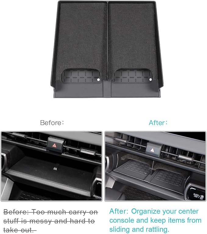 CDEFG for 2026 Toyota RAV4 Center Console Organizer for 2026 Toyota RAV4 Accessories Middle Console Organizer Tray Glove Box Storage Box Glove Box with Wireless Charging Cover