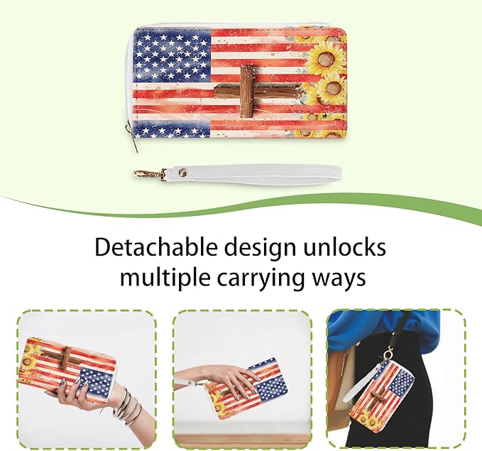 Christian Gifts Womens Wallet - Small Slim PU Leather Wallet for Women with Zipper Coin Purse, Credit Card Holder Wallets, Wristlet Wallets for Female Ladies Girls Wife (Pastor Church Gift)