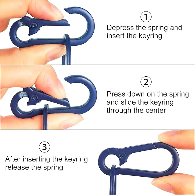 Metal Keychains for Women Men, Key Chain Ring Clip Holder Organizer for Home Car, Cut Keyring Accessories