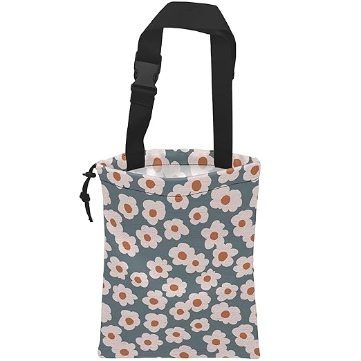 Car Trash Bag Hanging White Daisy Car Trash Can Waterproof Garbage Bag Hanging for Car Back Seat