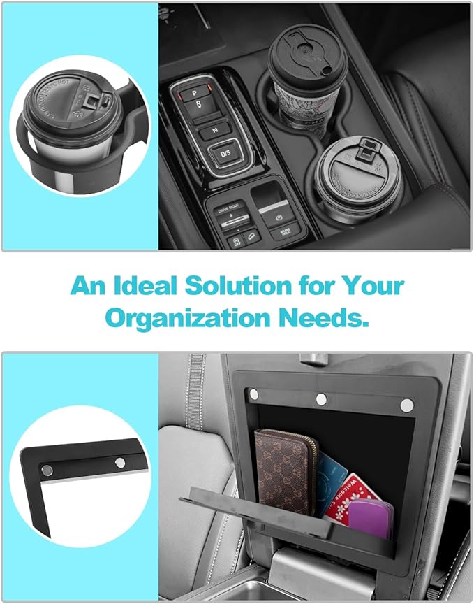 CDEFG 4PCS for 2023-2025 Honda Pilot Center Console Organizer 9-Inch Screen Organizer for 2023-2025 Honda Pilot Accessories Cup Holder Behind-Screen Dash Armrest Hidden Storage Box
