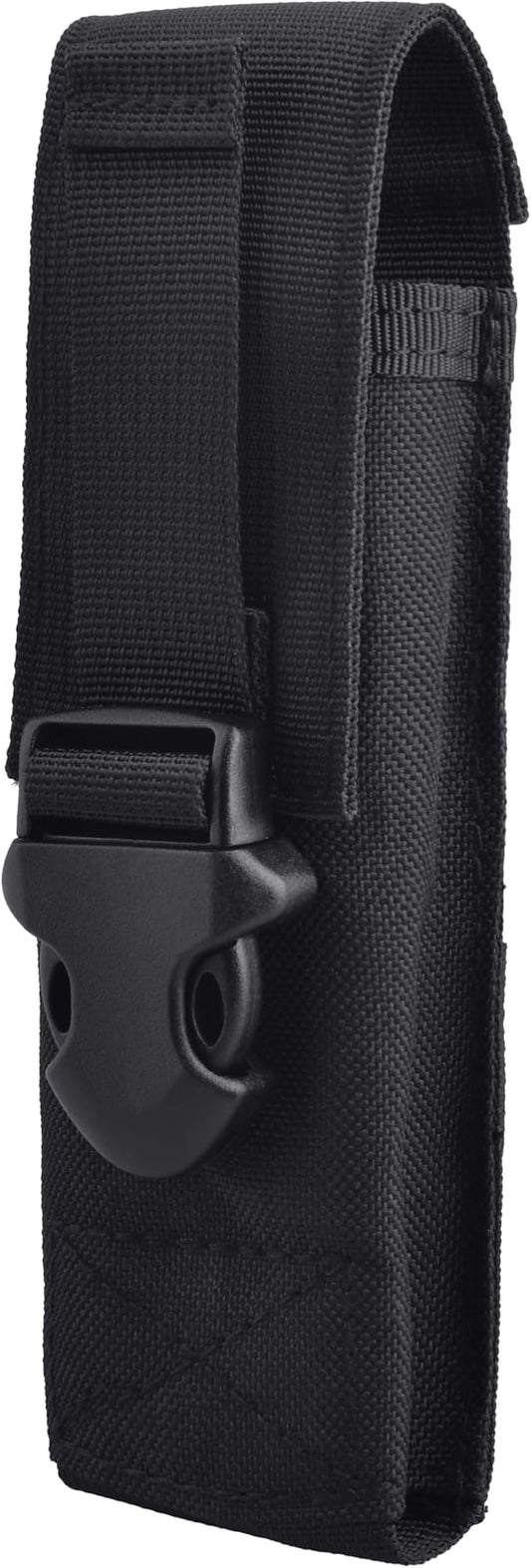YAPJEB Tactical Flashlight Pouch Holster, Rotatable Flashlight Holder Belt Clip Torch Carry Case for Police Military Security Belt Accessories