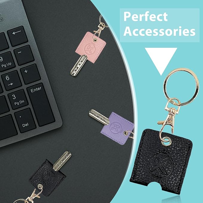 Soft Leather Key Sleeve, 3pcs Keychain Key Fod, Protector for Broken Car Keys
