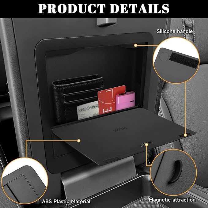 2PCS Center Console Organizer Compatible with Honda 2023-2025 2026 Pilot & 2024-2026 Passport & 2024 2025 Ridgeline Accessories Hidden Box Organizer