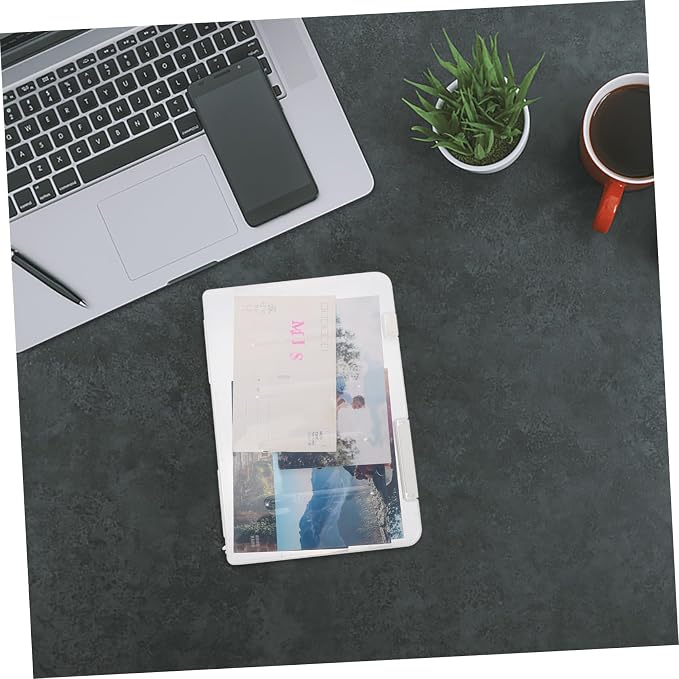 Wear-resistant Plastic Document Box Desktop Storage Organizer for Office Study Living Lightweight File Container with Sturdy Compact Structure Material Document Storage Box