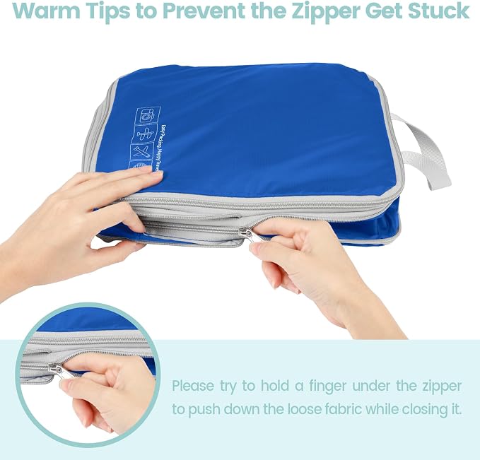 Cambond Compression Packing Cubes for Travel - Lightweight Expandable Travel Bags Luggage Organizers Travel Essentials Compression Cubes for Travel Space Saver for Carry on Suitcases Organizer