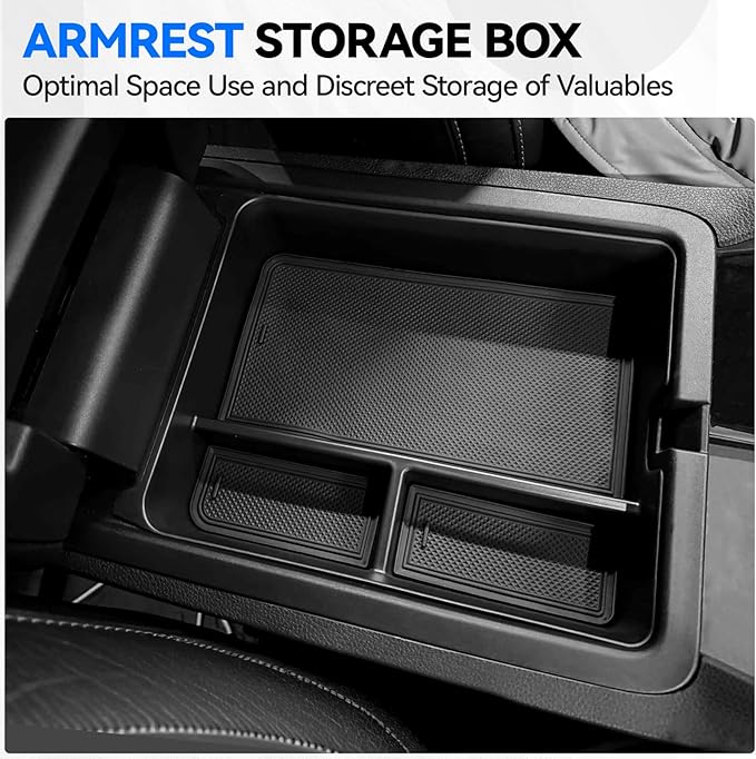 ELECFRESH 4PCS Center Console Organizer Tray for 2023-2026 Honda Pilot 2024-2026 Honda Ridgeline&Passport Accessories, Armrest Storage Box and Divider, Hidden Storage Box and Cup Holder