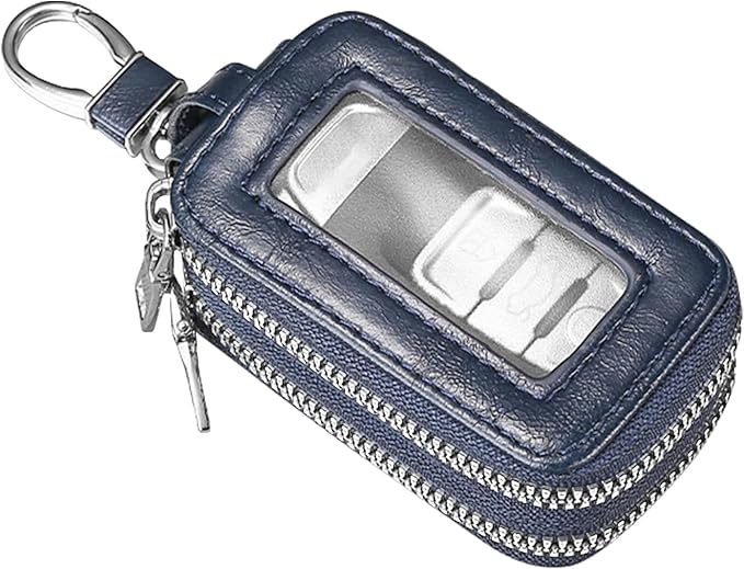 vvag Premium Car Key Fob Case Genuine Leather Car Smart Key fob Holder Car Remote Keychain Bag Universal