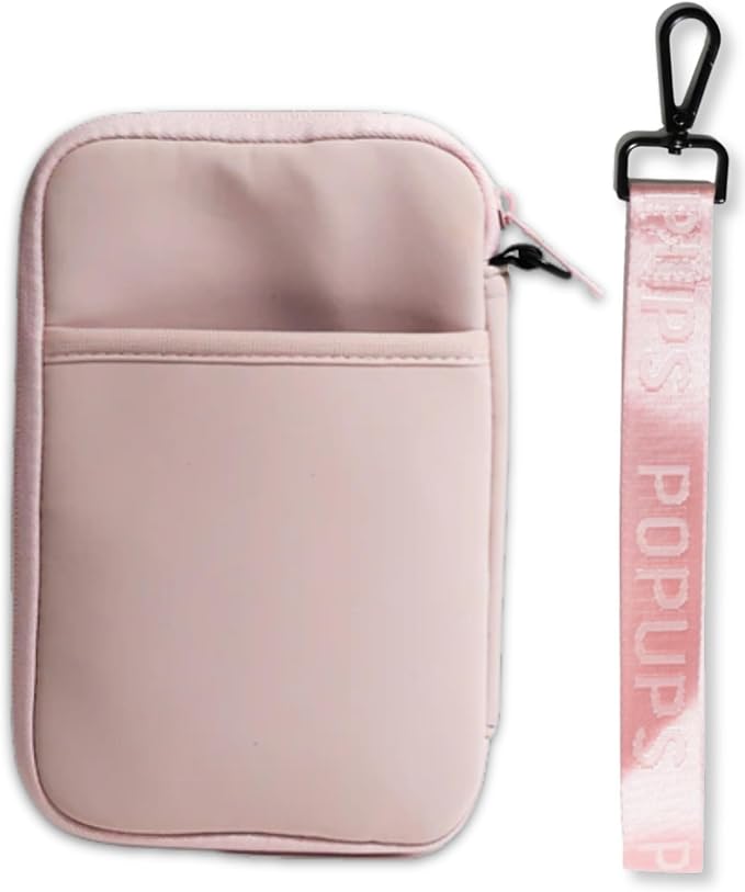 POPUPS Passport Travel Wallet for Women - Large Multiple Document Organizer and Holder with Wristlet (Pretty Pink)