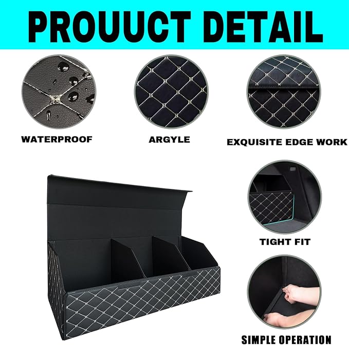 Car Trunk Organizer For Mercedes-Benz GLE 350 - Custom Fit,All-Season Use，Adjustable Partition Design,Large Space Outdoor,Leather,For Mercedes-Benz GLE 350 2017-2019