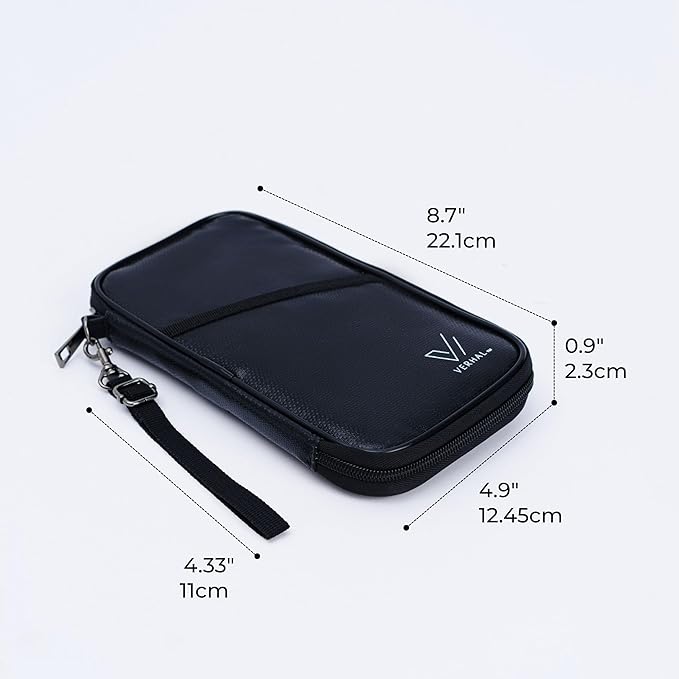 Travel holder RFID-blocking Fire-resistant Water-resistant Passport Wallet organizer