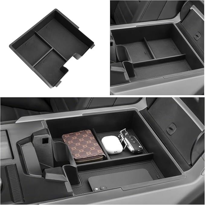 Ruiya 2022-2026 Hummer EV Center Console Organizer for GMC Hummer EV Accessories ABS Material Armrest Console Glove Tray Compatible with 2022 2023 2024 2025 2026 GMC Hummer EV Pickup/SUV