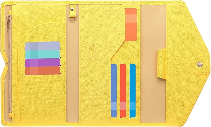 ZOPPEN Mulit-purpose Rfid Blocking Passport Holder Travel Wallet (Ver.4) Passport and Vaccine Card Holder ComboTri-fold Document Organizer Travel Essentials
