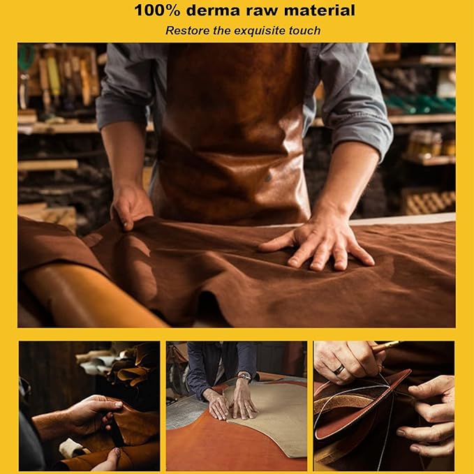 Medieval Leather Zipper Coin Pouch, Genuine Cowhide Handcrafted Coin Organizer Change Holder Keychain Coin Purse for Men & Women (Yellowish brown)