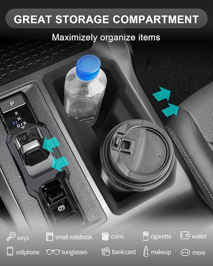 CDEFG for 2026 Toyota RAV4 Center Console Organizer for 2026 Toyota RAV4 Accessories Middle Console Organizer Armrest Storage Box (Cup Holder)