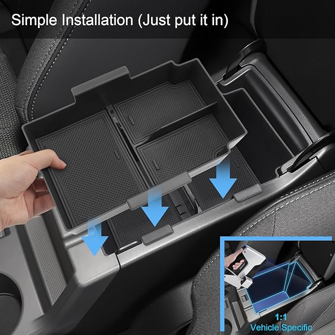 Double-Layer 2024 2025 2026 Crosstrek Center Console Organizer for Crosstrek (Premium/Sport/Limited/Wilderness),Durable ABS Plastic 2025 Crosstrek&Impreza Tray 2026 Crosstrek Hybrid Accessories