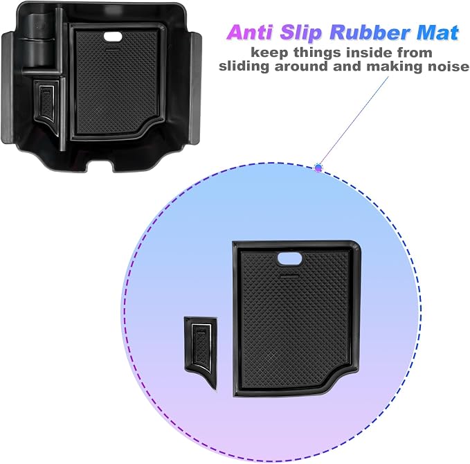 SXCY 2023-2025 2026 Acura Integra 2022-2025 2026 Civic Si Center Console Organizer Tray for Civic 11th Gen 2023-2026 Civic Si Hatchback Manual Armrest Console Organizer Civic Si Storage (black)