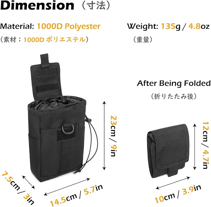 TRIWONDER Tactical Cigarette Pouch Molle Small Military Bag Battery Cigarette Case EDC Utility Card Holder Lighter Slot Mini Cigar Waist Pack