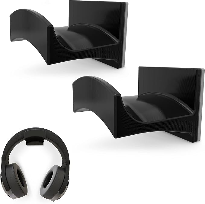 BRAINWAVZ Cradle Large - 2PK - Headphone Stand Holder, Universal Hanger for Sennheiser, Sony, Bose, Beats, AKG, Audio-Technica, Gaming Controller, Cables, Gamepad & Other Gaming Accessories Hook