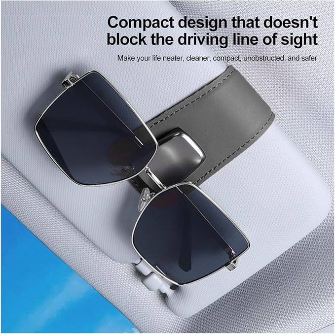 Car Glasses Case Universal Car Glasses Clip Multifunctional Sunshade Storage Clip Sunglasses Clip Car Interior Organize Sunglasses Holder(Carbon Fiber Pattern)