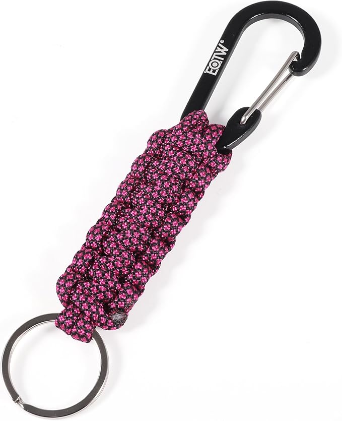 EOTW Carabiner Keychain,Paracord Keychain Small Aluminum Clip D Ring for Camping, Hiking, Fishing, Or As A Key Organizer