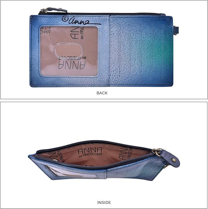 Anna by Anuschka Women's Hand Painted Genuine Leather Organizer Wallet | Hand Painted