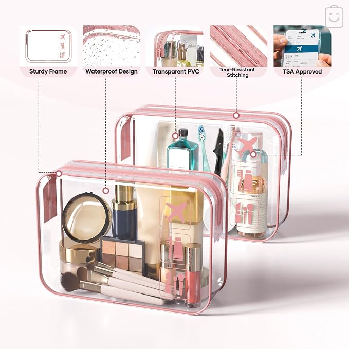 Veken 9/11 Set Compression Packing Cubes for Travel Essentials,Compressible Expandable Large Luggage Suitcase Organizer Bags for Clothing,Durable Space Saver Storage Bags with Toiletry Bags(Pink)
