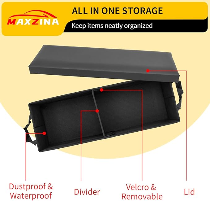 Seat Aisle Storage Box Compatible with 2021-2026 Kia Sorento Rear Console Organizer Foldable Backseat 2nd Row Kids Toys Travel Storage Bin for 2025 Sorento 6 Seats Accessories