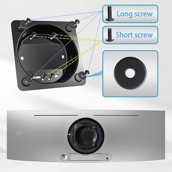 G93SC VESA Adapter Compatible with Samsung OLED Odyssey G9 (G93SC G95SC G91SD G93SD G95SD ) LS49CG932SNXZA LS49CG954SNXZA LS49CG950SNXZA LS49DG912SNXZA LS49DG934SNXGO LS49DG956SNXGO Monitor Stands