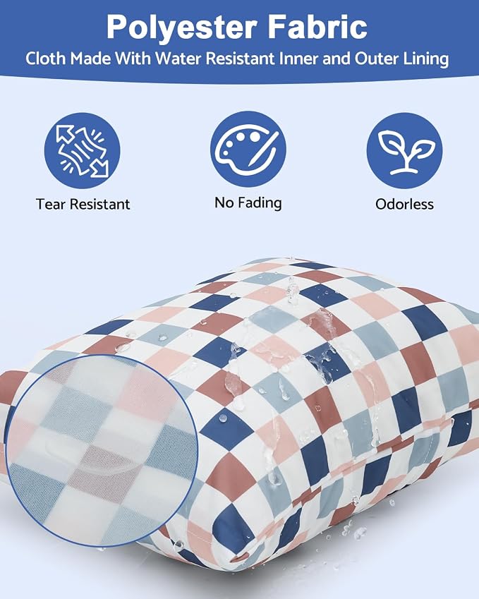 ALVABABY 3 pcs Cloth Diaper Wet Dry Bags Waterproof Reusable with Two Zippered Pockets Travel Beach Pool Daycare Soiled Baby Items Yoga Gym Bag for Swimsuits or Wet Clothes Small Medium Large 3L-SML12