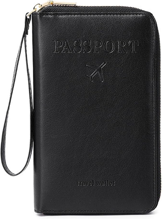 Family Passport Holder for Travel Women and Men RFID Passport Holder with Card Slots Holder Passport Case Passport cover Passport Wallet Travel Essentials and Accessories