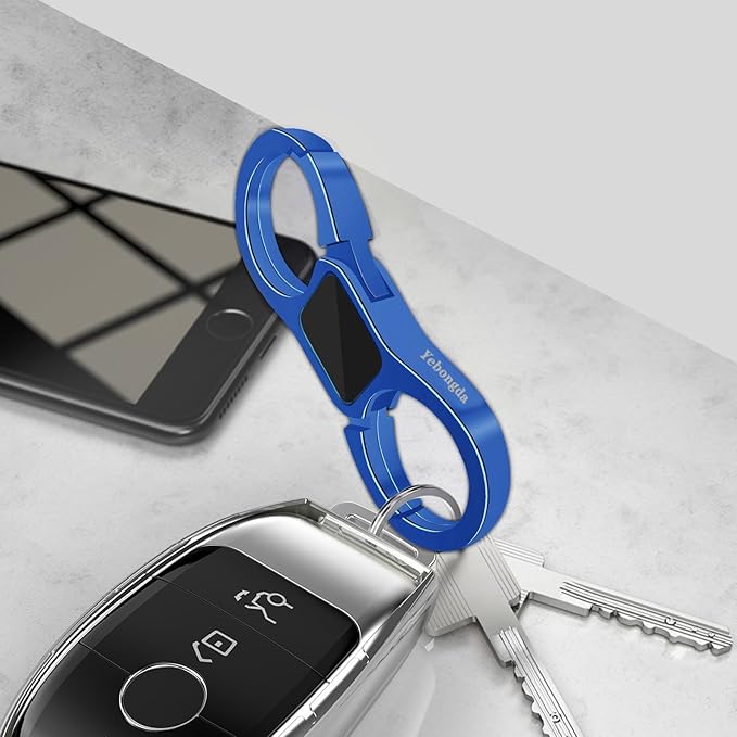 Key Chain Quick Release Spring 2 Pack with 4 Key Rings Heavy Duty Keychain Organizer for Men and Women