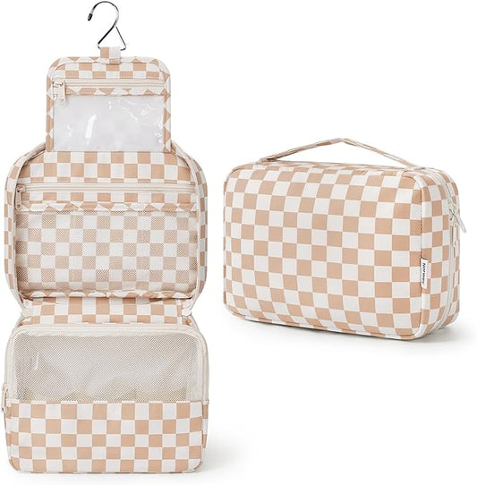 Narwey Small Hanging Travel Toiletry Bag for Women, Travel Bag for Toiletries, Makeup Bag Organizer Cosmetic Bags Make Up Bags for Girls