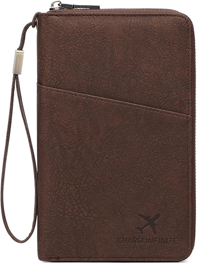 Passports Holder Travel Wallet with Rfids Blocking Document Organizers Case Holds Passports, Cards, Tickets, Cash Women Men Trav