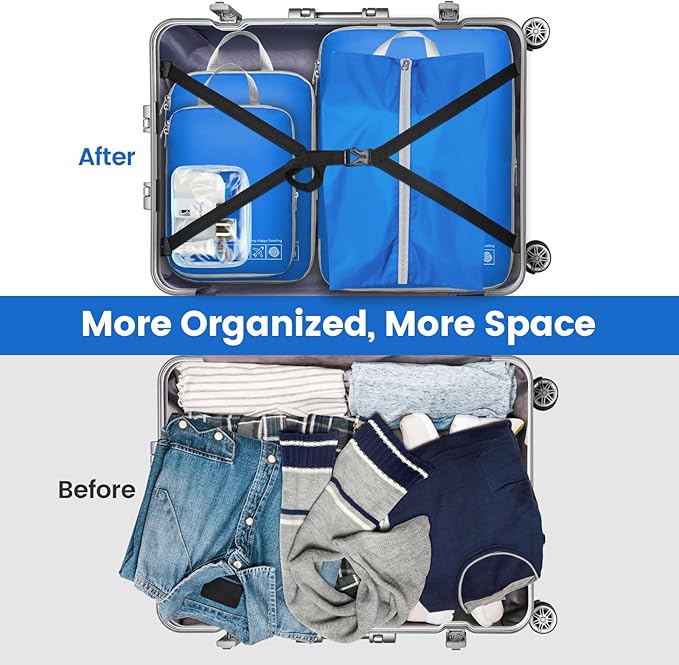 Cambond Compression Packing Cubes for Travel Women - Lightweight Luggage Organizers Bag Packing Cubes for Carry on Suitcases