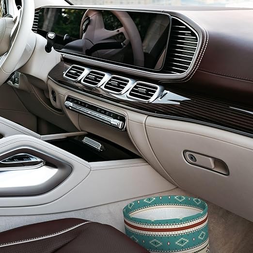 Native Indian Western Tribal Car Trash Can Collapsible Garbage Can,Hanging Trash Bag Water Proof with Suitable for Storage for Car Interiors,Home