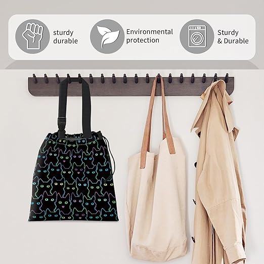Car Trash Bag Large Hanging Can for Back of Seat, Cute Waterproof Car Garbage Bag for Vehicle, Travelling, Outdoor Cute Colorful Cat