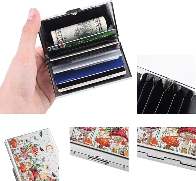 BONSYL® Credit Card Holder, RFID Blocking Slim Metal Credit Card Wallet, with Card Slots, for Women and Men. | RFID Blocking