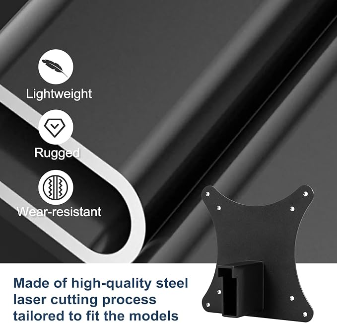 Monitor Arm/Mount VESA Bracket Adapter Compatible with HP All-in-One PC (ProOne 440 G9, 24-f0006ng) 100 * 100mm 75 * 75mm Black