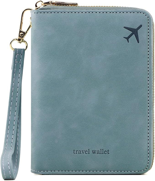 Passport Holder for Travel Women and Men RFID Passport Holder with Zipper Passport Case Passport cover Passport Wallet Travel Essentials and Accessories