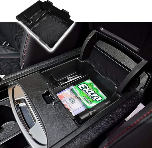 RUNROAD Center Console Upgraded Organizer Compatible with Acura RDX 2019 2020 2021 2022 2023 2024 Accessories, Armrest Storage Box Insert Card Container ABS Coin Holder Console Tray, Black