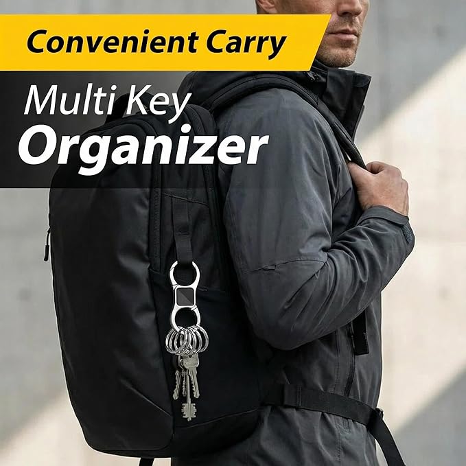 DAYGOS Key Chain - Quick Release Keychain with 8 Key Rings - Heavy Duty Car Keychains Organizer